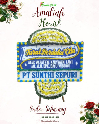 Papan Bunga Duka di Pekapuran Raya